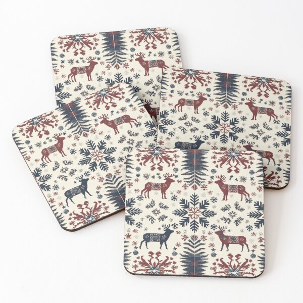 Item preview, Deer Christmas Pattern  designed and sold by NicolasGlowArt.