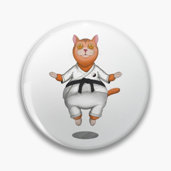 Item preview, "Sensei Koto" Levitating Zen Fat Karate Cat designed and sold by Raddoodles.