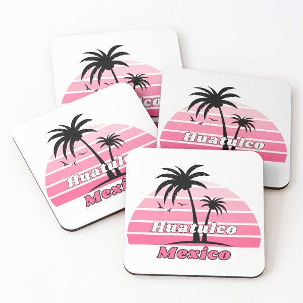 Item preview, Retro Cool Huatulco Beach Mexico Palm Tree at Sunset Souvenirs designed and sold by karmdaf.