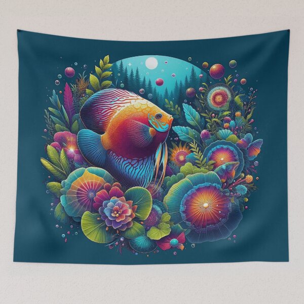 Item preview, Round and Radiant: The Elegant Discus Fish designed and sold by communedesigns.