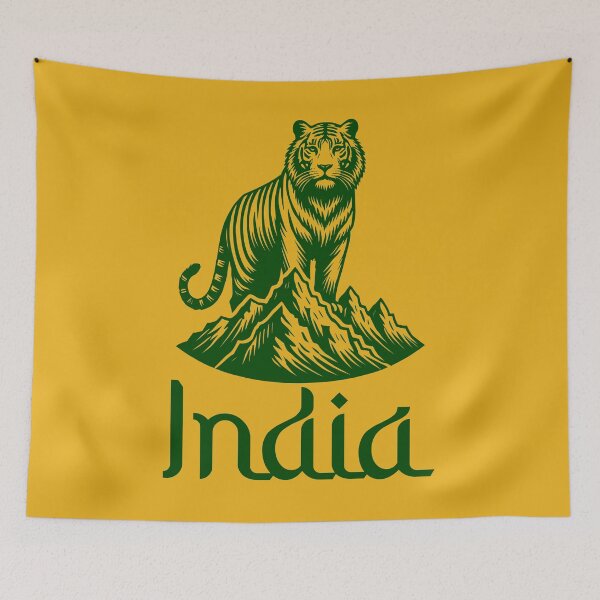 Item preview, INDIA - Green - National Animal Royal Bengal Tiger - Cultural Pride designed and sold by Darling DeDe.