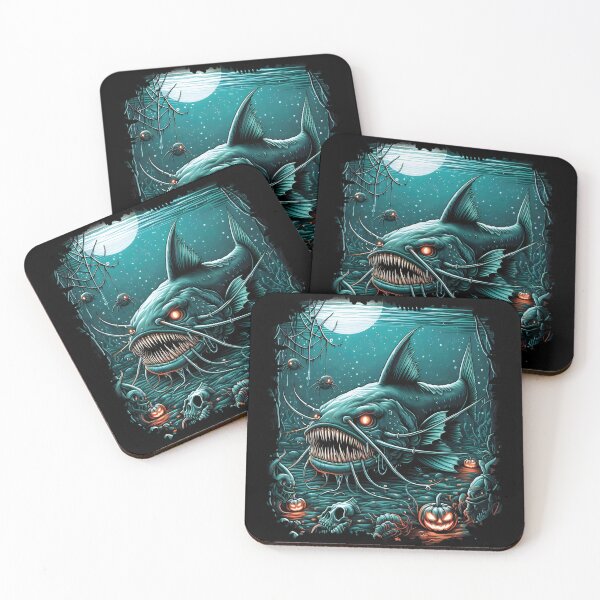 Item preview, Ominous Monster Catfish - Halloween Gothic Scene designed and sold by EcoArtShop.