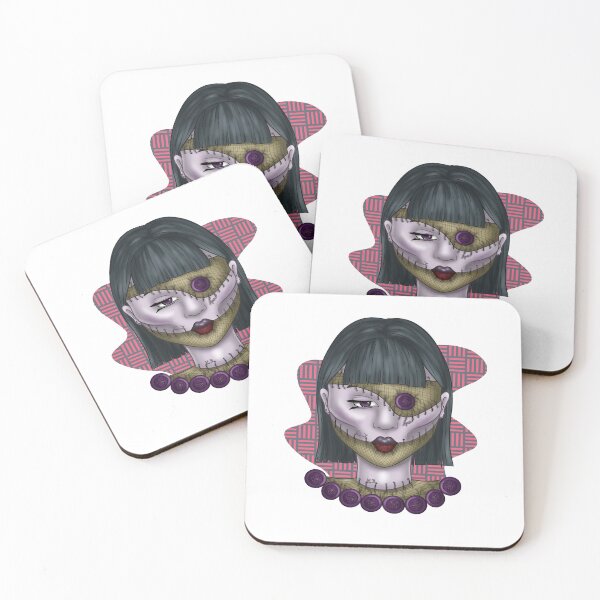 Item preview, Hybrid rag and porcelain stitched doll designed and sold by AssortedDrawings.