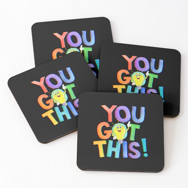 Item preview, "You Got This" inspirational, motivational, encouraging, bright colors, light bulb moment designed and sold by karinasalwaszka.