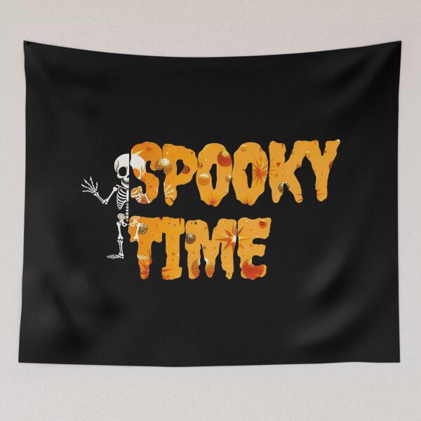 Item preview, Spooky Time Halloween Skeleton Split Design designed and sold by SideKickCreates.