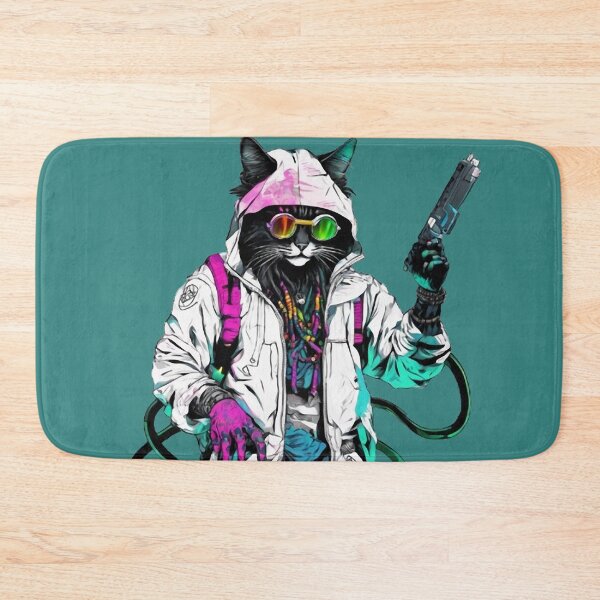 Artikelvorschau, Rastafari Cyberpunk Böse Katze entworfen und verkauft von WILD-WILD-CAT.