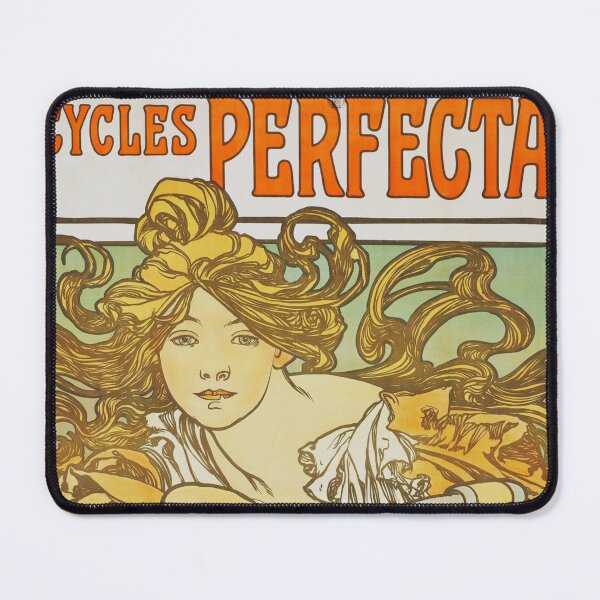 Item preview, Alphonse Mucha Spring 1896 | Art Nouveau Color Lithograph | The Four Seasons | Framed Print of Whimsical Woman with Lyre designed and sold by NiobesSkein.