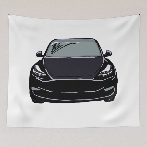 Item preview, Black Electric SUV Vehicle Drawing Sketch designed and sold by laughingwillows.