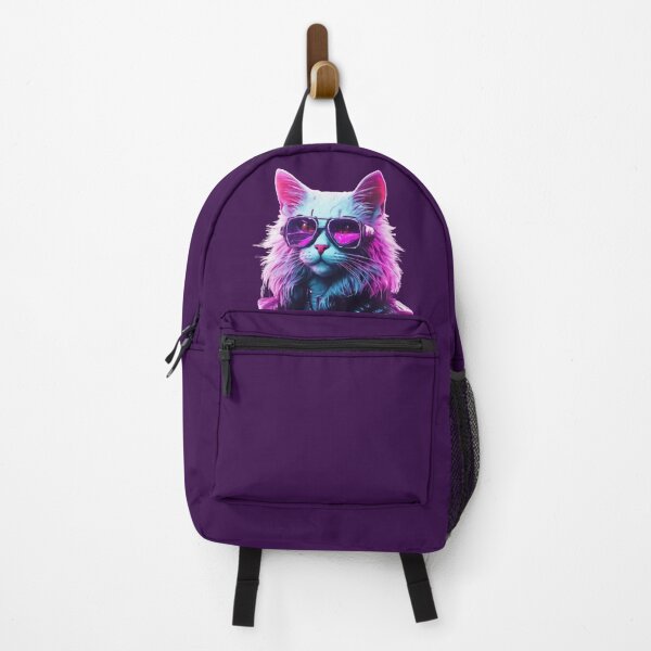 Item preview, Cyber Disco Cat - Neon 80s Vibes designed and sold by WILD-WILD-CAT.
