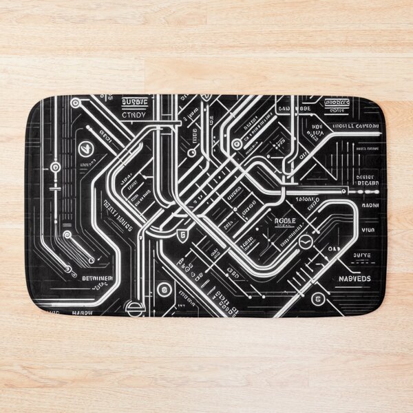 Item preview, Underground Map Black and White designed and sold by Simplybe1.