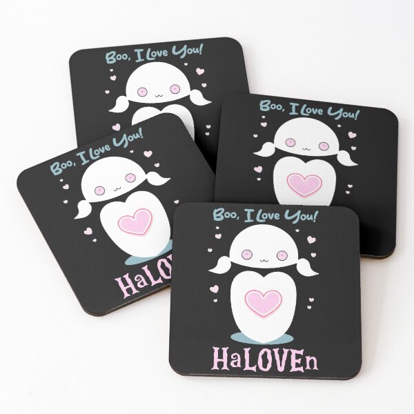 Item preview, Kawaii Ghost with Heart – "Boo, I Love You!" HaLOVEn Design designed and sold by Prime-Studio.