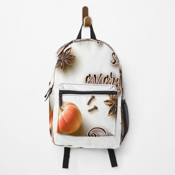 Item preview, Funny inscription "Pumpkin spice everything" in autumn style. Bright background, pumpkins, spices, intense aromas.2 designed and sold by My-fake-places.
