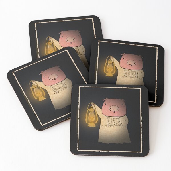 Item preview, Cute Victorian Pig With Miner Lamp (Kerosene Lamp) (Let There Be Light) designed and sold by MagicEyesOnly.