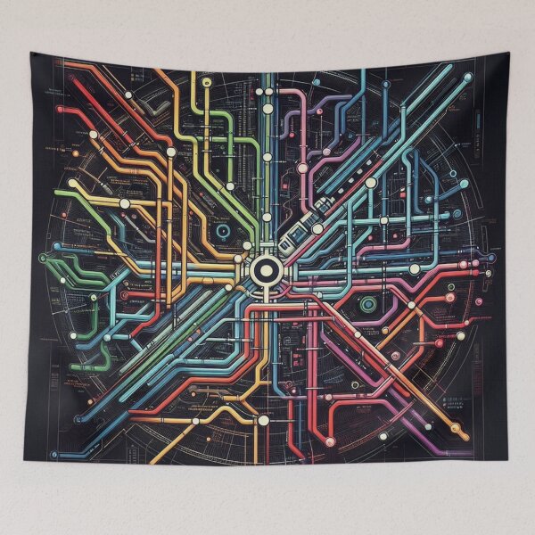 Item preview, Underground Color Map Mandala designed and sold by Simplybe1.
