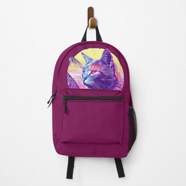 Item preview, Neon Tropical Cat - Retro 80s Dream designed and sold by WILD-WILD-CAT.