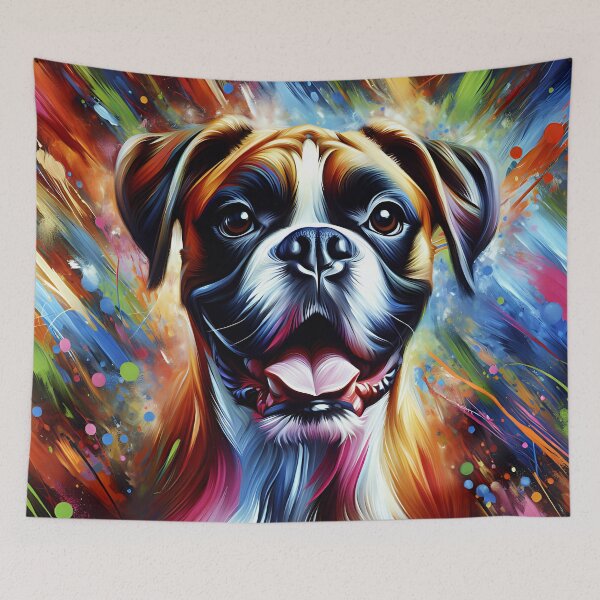 Item preview, Boxer Dog Portrait Acrylic Art Print Pet Portrait Gifts for Dog Lovers designed and sold by Puppy Puzzles Plus.