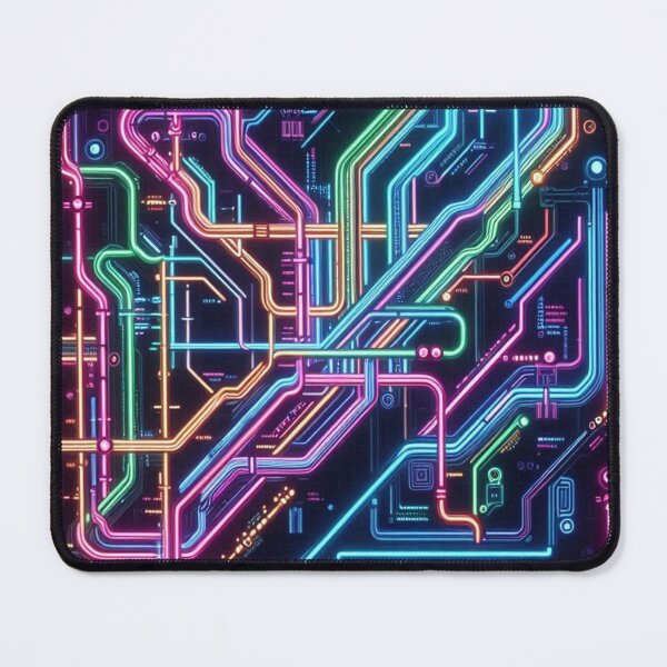 Item preview, Underground Map Colorful Neon designed and sold by Simplybe1.