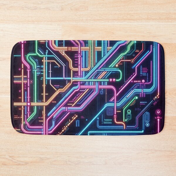 Item preview, Underground Map Colorful Neon designed and sold by Simplybe1.