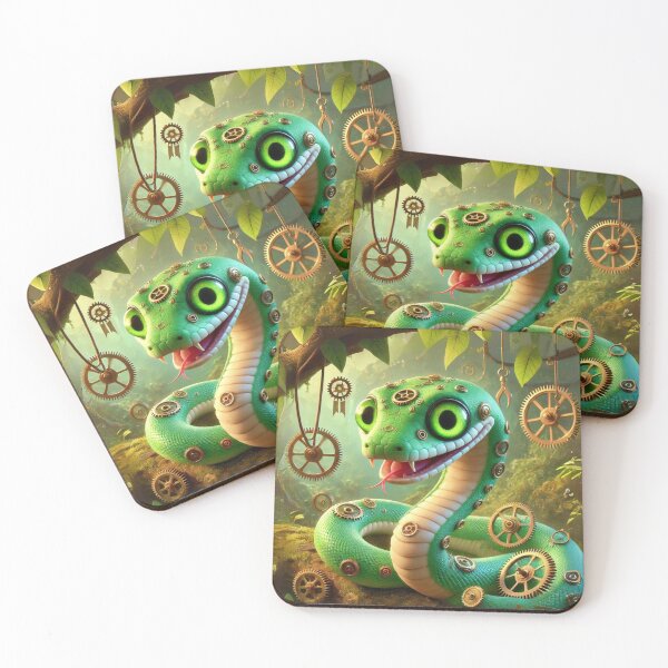 Item preview, Steampunk Emerald Tree Boa designed and sold by Sillytoe.