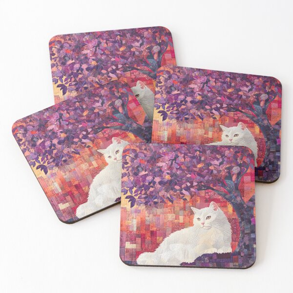 Item preview, Japanese Maple and Snowy the Cat designed and sold by WitsandWonders.