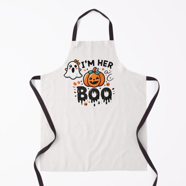 Item preview, Funny Halloween Pumpkin and Ghost, I'm Her Boo designed and sold by Logiamerch.