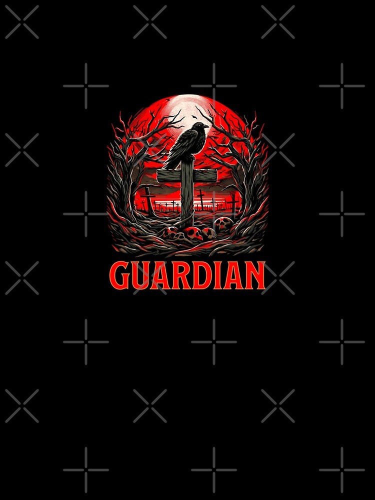 Thumbnail 5 von 5, A-Linien Kleid, Wächter Rabe - cooles Raben Design designt und verkauft von ReneMM.