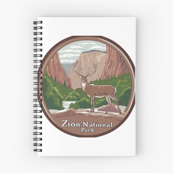 Item preview, Cartoon Zion National Park With Deer designed and sold by FireRanger20.