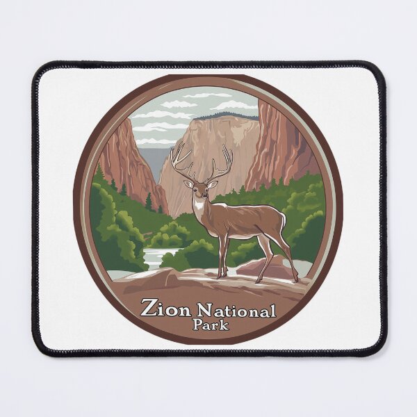 Item preview, Cartoon Zion National Park With Deer designed and sold by FireRanger20.