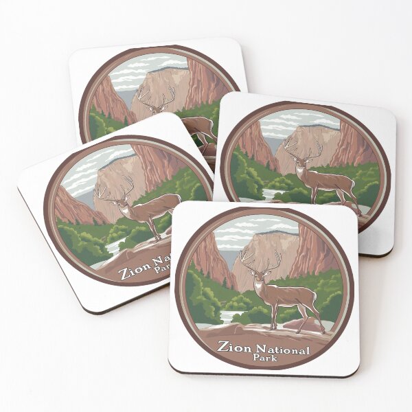 Item preview, Cartoon Zion National Park With Deer designed and sold by FireRanger20.
