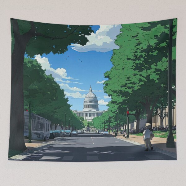 Item preview, Washington DC | Anime style designed and sold by ComicsFactory.