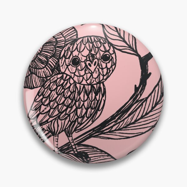 Item preview, Pastel pink Owl and Floral Pattern – Medieval Manuscript Inspired Design Illustration by jemma jamie skidmore  designed and sold by Jemma Jamie Skidmore.