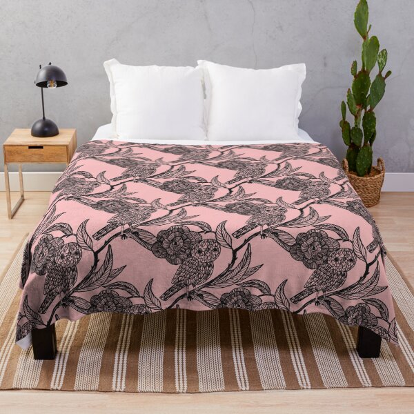 Item preview, Pastel pink Owl and Floral Pattern – Medieval Manuscript Inspired Design Illustration by jemma jamie skidmore designed and sold by Jemma Jamie Skidmore.