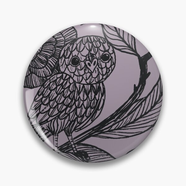 Item preview, Lavender Owl and Floral Pattern – Medieval Manuscript Inspired Design Illustration by jemma jamie skidmore  designed and sold by Jemma Jamie Skidmore.