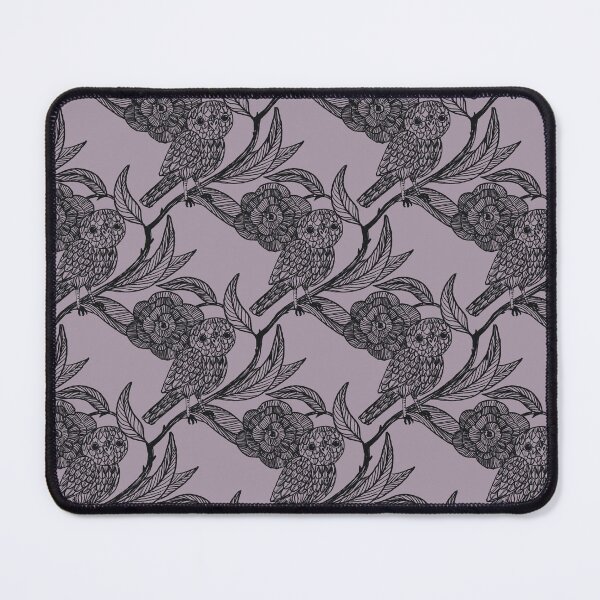 Item preview, Lavender Owl and Floral Pattern – Medieval Manuscript Inspired Design Illustration by jemma jamie skidmore designed and sold by Jemma Jamie Skidmore.