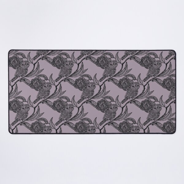 Item preview, Lavender Owl and Floral Pattern – Medieval Manuscript Inspired Design Illustration by jemma jamie skidmore designed and sold by Jemma Jamie Skidmore.