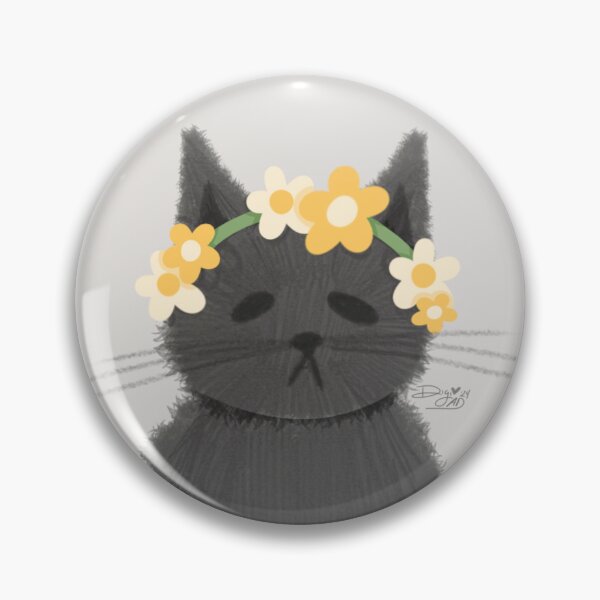 Item preview, Flower Crown Cat Doodle designed and sold by digidoodles.