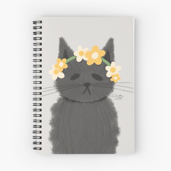 Item preview, Flower Crown Cat Doodle designed and sold by digidoodles.