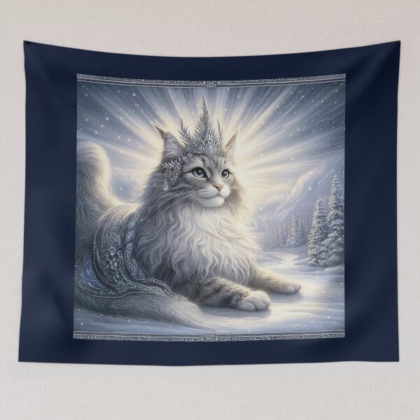 Item preview, Norwegian Forest Cat - Freya's Guardian of Winter designed and sold by LegademaArt.