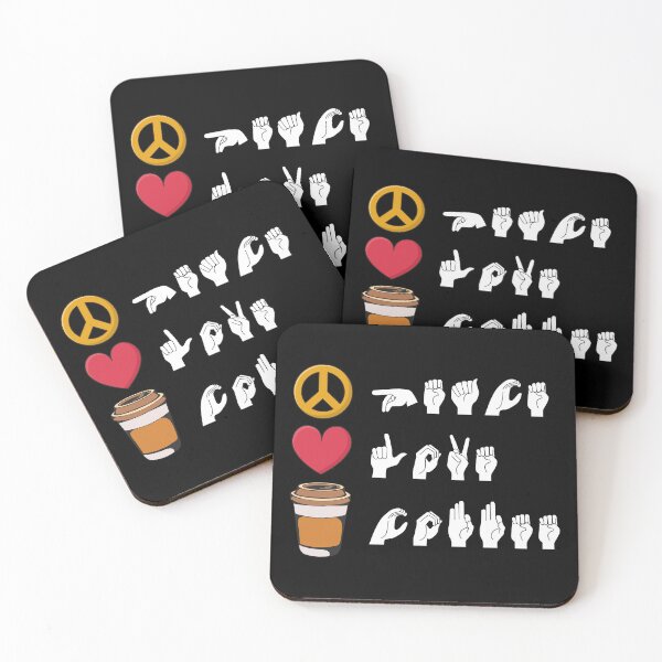 Item preview, ASL Peace Love Coffee II designed and sold by Lemon Pepper.