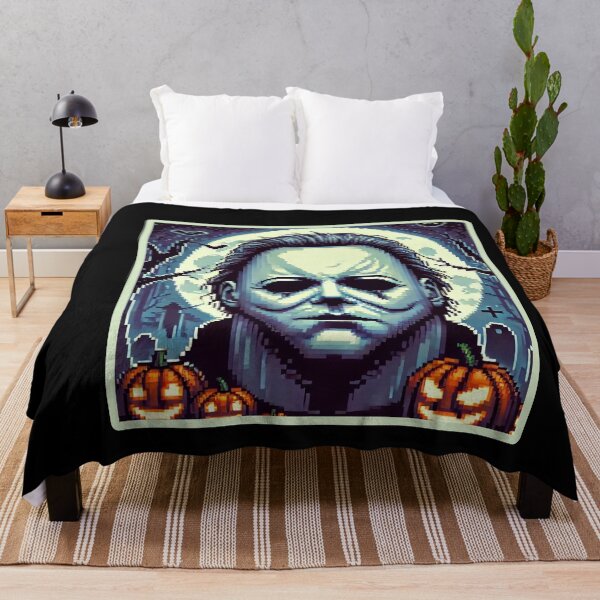 Item preview, Retro Halloween Pixel Art – Michael Myers designed and sold by GRIMSHVDE.