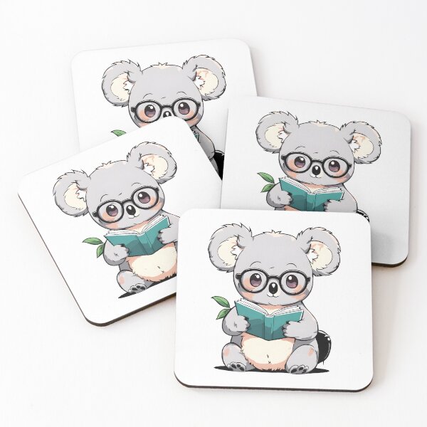 Item preview, Koala Reading Book Adorable Design with Glasses designed and sold by RetroPop23.