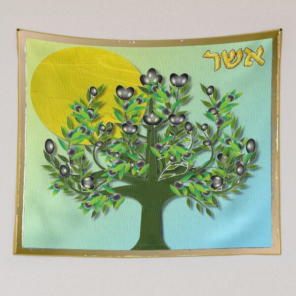 Item preview, 12 Tribes of Israel Asher designed and sold by Lee Hiller Designs.