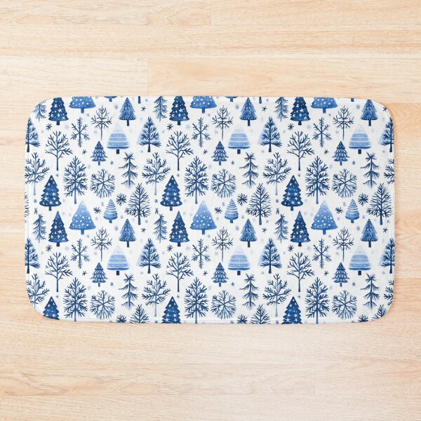 Item preview, Blue and White Christmas Trees designed and sold by GoatAndCamel.