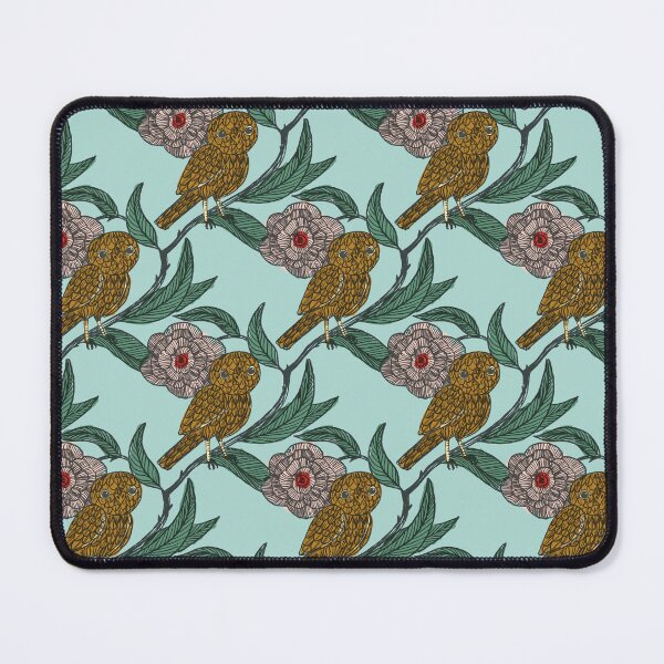 Item preview, Owl and Floral Pattern – Medieval Manuscript Inspired Design Illustration by jemma jamie skidmore designed and sold by Jemma Jamie Skidmore.