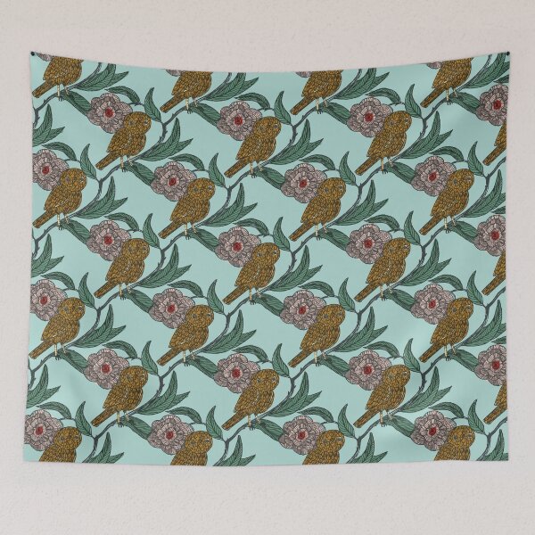 Item preview,  Owl and Floral Pattern – Medieval Manuscript Inspired Design Illustration by jemma jamie skidmore  designed and sold by Jemma Jamie Skidmore.