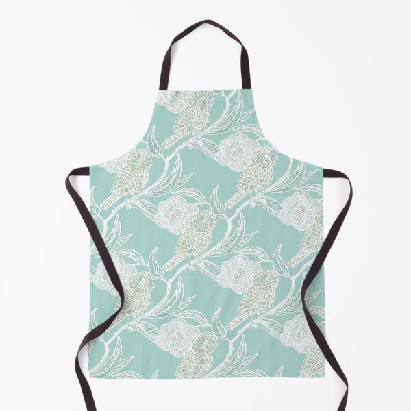 Item preview, Wedgwood blue Owl and Floral Pattern – Medieval Manuscript Inspired Design Illustration by jemma jamie skidmore  designed and sold by Jemma Jamie Skidmore.
