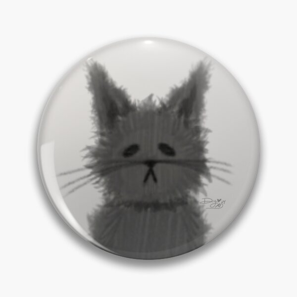 Item preview, Black Fluffy Cat Doodle designed and sold by digidoodles.