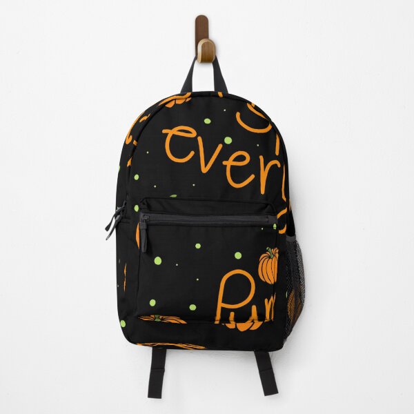 Item preview, Funny "Pumpkin spice everything" inscription in cartoon style. Pumpkins, intense colors, orange, green, black. designed and sold by My-fake-places.