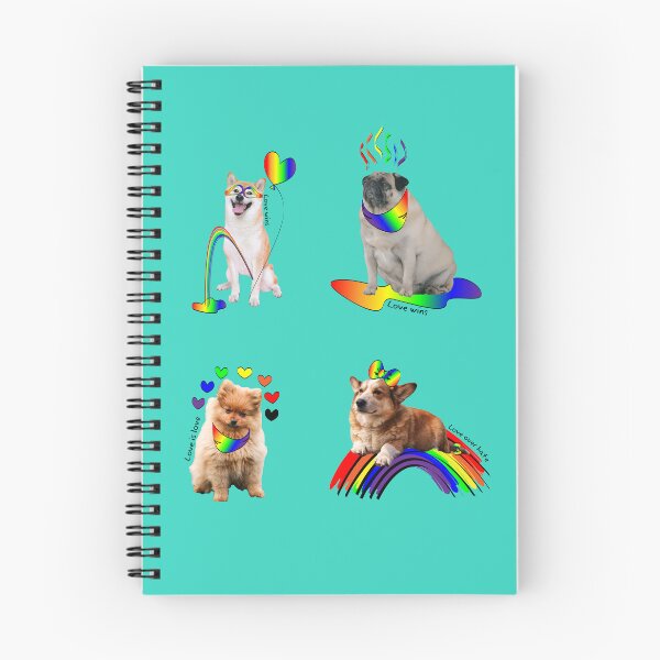 Item preview, Doggie Pride weird funny rainbow puppies pictures designed and sold by Novel-ty.