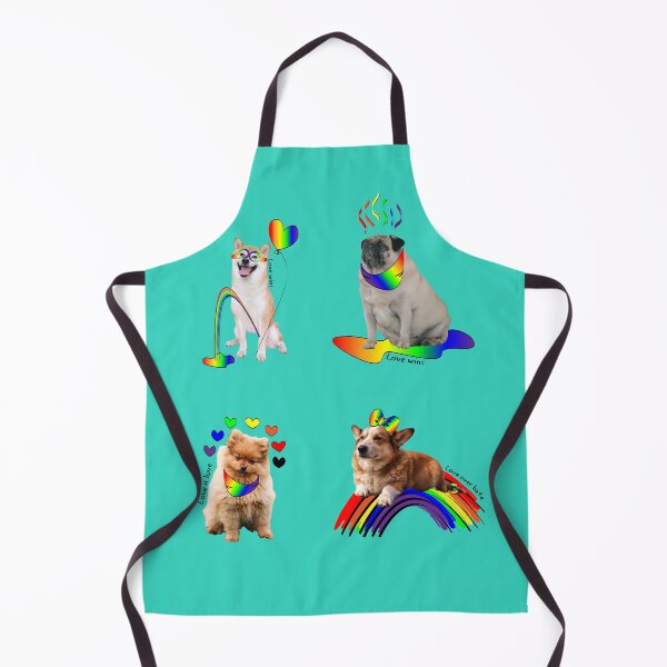 Item preview, Doggie Pride weird funny rainbow puppies pictures designed and sold by Novel-ty.